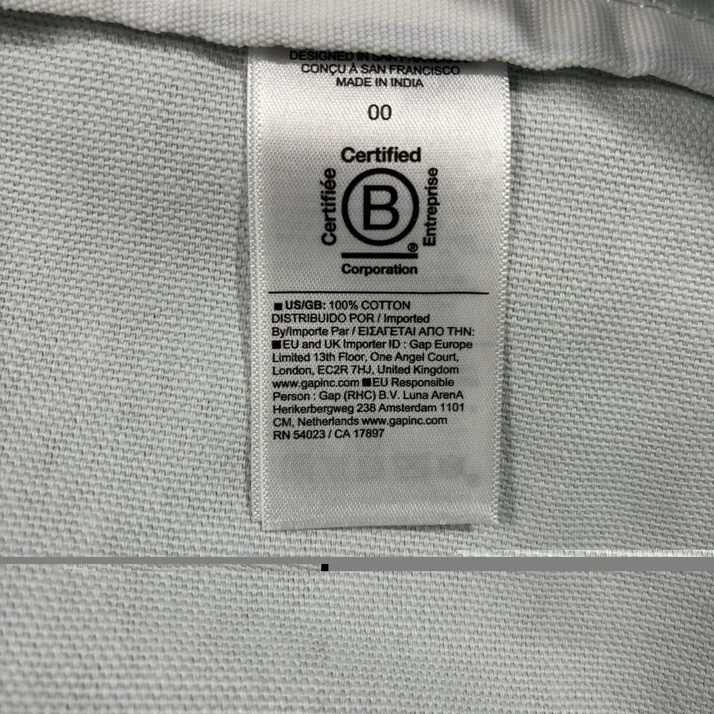 NWT Athleta Blue Ombré Large Cotton Canvas Tote Bag Coastal Casual Sporty Chic